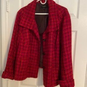 Talbots	22w	beautiful tweed red/black with pockets